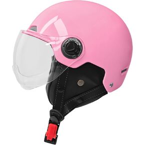Motorcycle Helmet for Adults Half Helmet with Windproof Mask for Cruiser , Road Bikes, Electric Bikes, Scooter Cool Helmet for Men and Women,DOT Approved