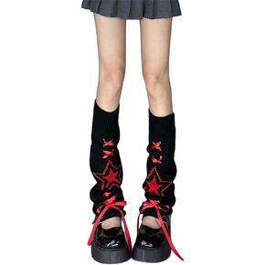 قوطي y2k تدفئة الساق للنساء القوطية اللطيفة الجرونج cutecore reve emo punk hippie متماسكة دافئة الشتاء البديل