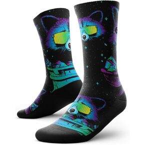 Outway Crew Socks for Men & Women, Breathable, Moisture-Wicking Athletic Socks with Arch Support, Colorful, Durable Blend