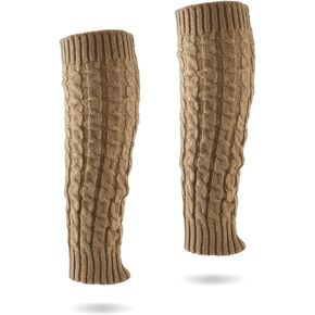 Peecabe Women Leg Warmer Socks Knee High Twist Knit Neon Leg Warmers For Girls Fall Winter