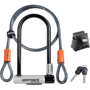 Kryptonite Kryptolok Standard 12.7mm U-Lock Bicycle Lock with FlexFrame-U Bracket & KryptoFlex 410 10mm Looped Bike Security Cable in Saudi Arabia