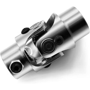 3/4"-20 Spline X 3/4" Round Chrome Steering Universal Joint Single U Joint Shaft,Total Length: 83mm (3-1/4")