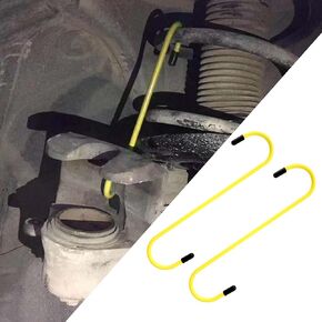 2PCS CAR CAR CAR CAR HAIPS ، شماعات الفرجار الفرامل التلقائية مع أطراف مطاطية ، أدوات السيارات المتينة والمكافحة الصدأ للكبح ، المحاور ، المحمل ، العمل التعليق (أصفر)