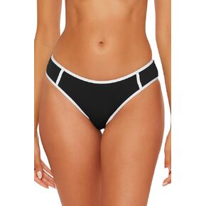 BECCA Women's Sport Mode Hipster Bikini Bottom, Cheeky Coverage, Swimwear Separates
