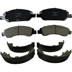 Front Ceramic Brake Pads and Rear Brake Shoes for 2008-2013 Chevy Silverado 1500 for 2008-2013 GMC Sierra 1500
