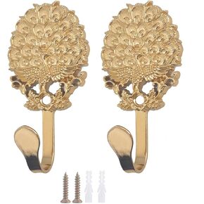 Ailejia 2pcs الستار Holdbacks زخرفية الجدار الستائر مركبة حاملي حاملي الستائر الزخرفية المعادن مع البراغي زخرفية النافذة سنانير الستار (البرونز)