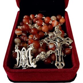 Elegantmedical Handmade Beads Catholic 5 Decade Netlace Cross Crossifix & Gift Box (سيدة النعمة)