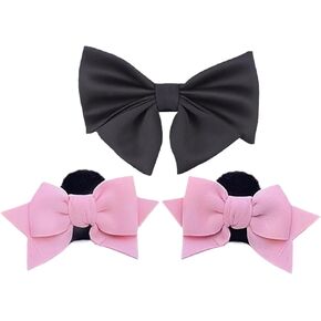 Large Bow and Cat Ear Ski Christmas Helmet Decoration Cartoon Helmet Accessories Helmet Embellishments for Ski Bike Motorcycle Snowboard Helmet (Helmet not Included)