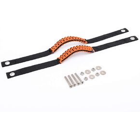 Savadicar 2 Pack Roll Bar Grab Handles for 2018-2024 Jeep Wrangler JL JLU 4XE & Gladiator JT, Roof Top Paracord Handle for Secure Grip, Essential Interior Accessories, Pink