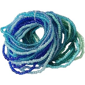 Soyzvteo 30Pcs Elastic Beaded Bracelets Multicolor Bohemian Stackable Stretch Bracelets Handmade Bead Ankle Bracelets Jewelry in Kuwait