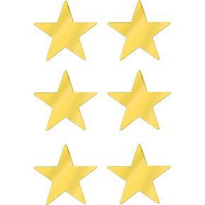 Beistle , 6 Piece Jumbo Foil Star Cutouts, 20" (Gold)