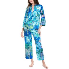 N Natori Women's Wisteria Garden PJ Length 25 "inseam 26"