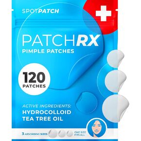 Acne Patches (120 Pack), Hydrocolloid Acne Patch with Tea Tree Oil - Pimple Patches for Face - Zit Patch and Pimple Stickers - Hydrocolloid Acne Dots for Healing Acne with Zit Patches - Acne Treatment