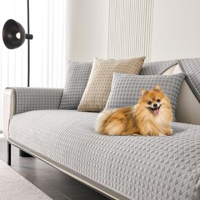 OTOB Cooling Dog Couch Cover Ice Silk Fiber, Washable & Non Slip Sofa Protector Mat, Soft Couch Cover Cooling Mat, Durable Pet Friendly Furniture Protector Covers(Gray, 28"*70")