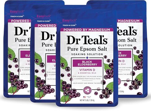Dr Teal's Salt Soak with Pure Epsom Salt, Restore & Replenish with Pink Himalayan Mineral, 3 lbs in Kuwait