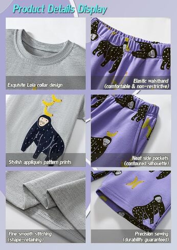 Boys T-Shirt & Shorts Set 2-Piece Outfit Cotton Summer Clothes for Toddler Boys 2-7 Years in Saudi Arabia