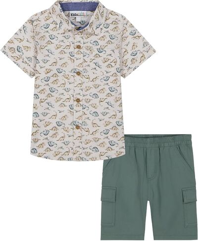 Kids Headquarters Boys 2pc Shirt Short Set in Saudi Arabia