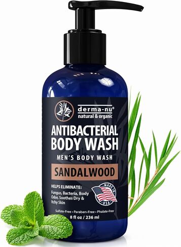 Antibacterial Body Wash - Antibacterial Soap And Tea Tree Body Wash For Jock Itch, Athletes Foot, Eczema And Back Acne - Anti Bacterial Body Soap For Men And Women Safe For All Skin Types - 8 Oz in Kuwait