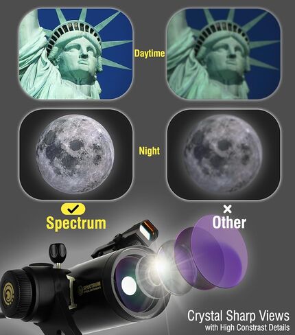 ExploraPro 114AZ Reflector Telescope – 114mm Aperture 500mm Focal Length Telescope - Manual Alt-AZ Telescope with Slow Motion Control on Both Axes – Bonus Smartphone Adapter and Remote Shutter in Kuwait