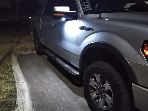 iJDMTOY White LED Under Side Mirror Puddle Lights Compatible with Ford F150 Raptor Edge Explorer Flex, Lincoln Navigator Mark LT MKX etc. (Powered by 18 pcs White SMD LED Lights) in Saudi Arabia