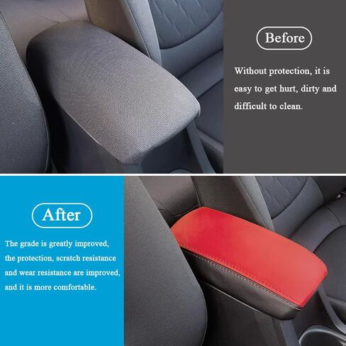 Rifoda for Toyota Corolla Cross 2022 2023 2024 2025 Center Console Cover Microfiber Leather Cover Center Console Cushion Car Protection Decoration Accessories Red with Black in Saudi Arabia