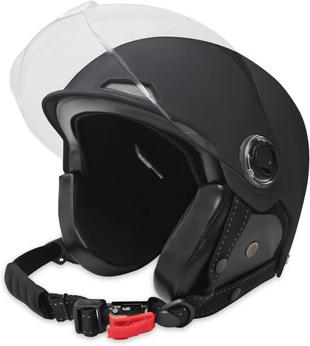 خوذة دراجة نارية للبالغين نصف خوذة مع قناع مقاوم للرياح للطراد ، والدراجات على الطرق ، والدراجات الكهربائية ، والدراجات البخارية خوذة بارد للرجال والنساء. in Kuwait