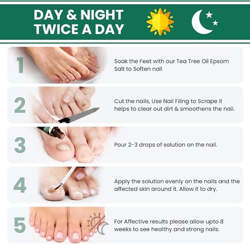 Toenail Fungus Treatment Kit Extra Strength - Foot Soak, Nail Repair Pen & Tea Tree Balm - Foot Care Kit, Great Solution for Smelly Feet, Athlete's Foot, Cracked & Fungal Discolored Nails - Made in USA in Saudi Arabia