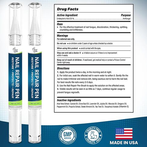 مجموعة معالجة فطريات أظافر القدم بقوة إضافية - نقع القدم، قلم إصلاح الأظافر وبلسم شجرة الشاي - مجموعة العناية بالقدم، حل رائع للقدم ذات الرائحة الكريهة، قدم الرياضي، الأظافر المتشققة والفطرية المتغيرة اللون - صنع في الولايات المتحدة الأمريكية in Kuwait