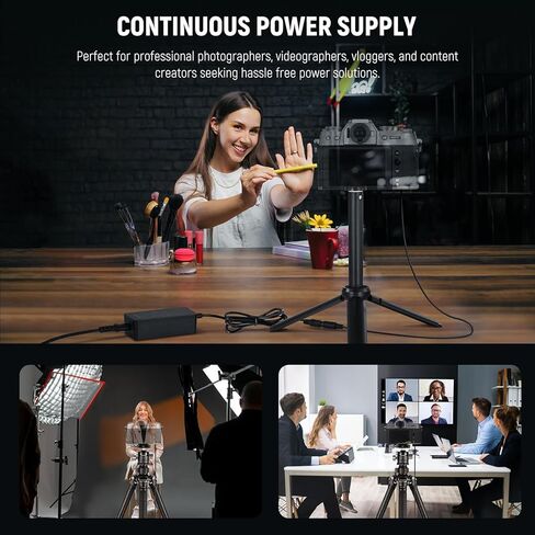 NEEWER AC-PW20 Dummy Battery with AC/DC Coupler Power Adapter Replacement for NP-FW50 Power Supply Compatible with Sony A7/7R/7S A7II/7RII/7SII A6500/6400/6300/6100 NEX3/5/6/7 DSC-RX10 II III IV in Saudi Arabia