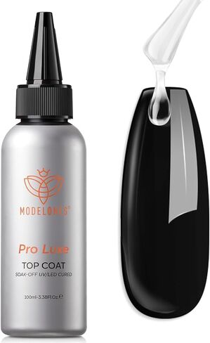 modelones Gel Top Coat and Base Coat, 2Pcs 10ml Gel Nail Polish No Wipe Top Coat Set, Glossy Shine Long Lasting LED Soak Off For Home DIY and Nail Salon in Saudi Arabia