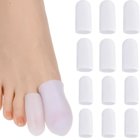 12 PCS حماة إصبع القدم السيليكون مناسبة ، هلام ، قمم ، قابلاً للتنفس ، على الأكمام ، وأكمام إصبع القدم ، وسائد إصبع القدم للنساء ، حيث يحمي الرجال أخمص القدمين من فرك أظافر المفقودين أو الصعوبات الفقارية in Kuwait