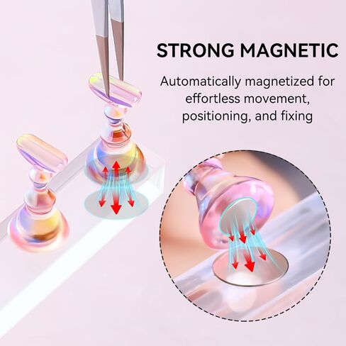 Makartt Nail Stand for Press On Nails Display Practice Art Painting Magnetic Fake Nail Holder for Painting Nails Stand for False Nail Designs with Reusable Putty for Home DIY Beginner Salon Supplies in Saudi Arabia