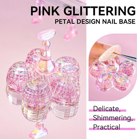Makartt Nail Stand for Press On Nails Display Practice Art Painting Magnetic Fake Nail Holder for Painting Nails Stand for False Nail Designs with Reusable Putty for Home DIY Beginner Salon Supplies in Saudi Arabia