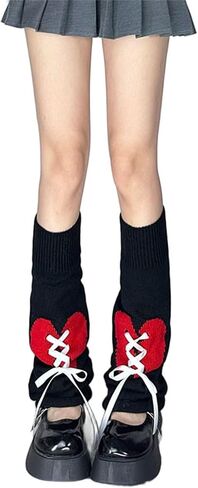Goth Y2k Leg Warmers for Women Gothic Cute Grunge Cutecore Rave Emo Punk Hippie Knit Warm Winter Alt in Saudi Arabia