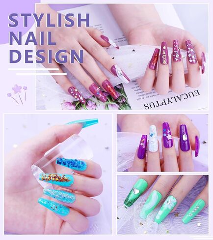 Acrylic Nail Kit With Everything For Beginners, Professional Nail Starter Kit With UV Light, Acrylic Powder And Liquid Monomer Set, Nail Glitter And DIY Nail Art Tools… in Saudi Arabia