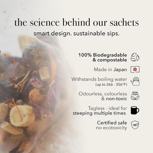 qìsane Chrysanthemum Tea Bags with Organic Dried Goji Berries - Dried Chrysanthemum Flowers, Dried Longan Fruit & Jujube Dates - Herbal Tea to Support Calmness & Well-Being - 10 sachets (~30 cups) in Saudi Arabia