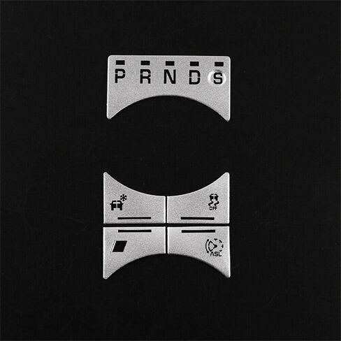 Fit forJagua-r XJ 2010-2019 Aluminum Alloy Auto Central Control Panel Button, Central Control Gear Shift Panel Button Cover Sticker Button Frame Cover Decal Trim Replacement (Silver High-Version) in Kuwait