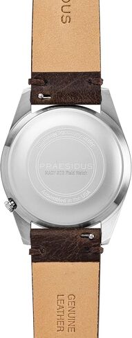 Rec Spec 38mm Men's Military Watch, NH36 Automatic Wrist Watch, 50M Water Resistant Field Watch with Leather/Rubber/Canvass Strap with Khaki Brown/OG and White Sunray/Popcorn Dial in Kuwait