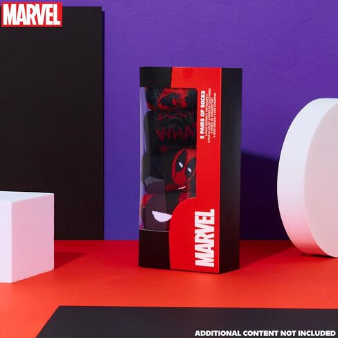 Marvel Mens Ankle Socks, Soft and Breathable Socks Pack of 5 - Gifts for Him in Saudi Arabia