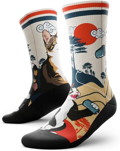 Outway Crew Socks for Men & Women, Breathable, Moisture-Wicking Athletic Socks with Arch Support, Colorful, Durable Blend in Saudi Arabia
