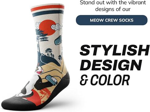 Outway Crew Socks for Men & Women, Breathable, Moisture-Wicking Athletic Socks with Arch Support, Colorful, Durable Blend in Saudi Arabia