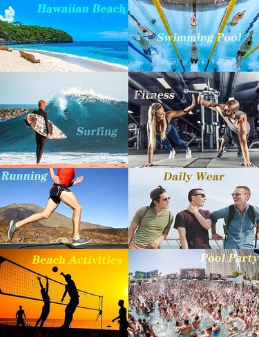 Funny Men's Swim Trunks with Compression Liner 5'' Inseam Quick Dry Beach Shorts Breathable Board Shorts for Men in Kuwait