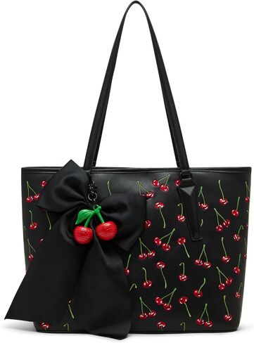 Betsey Johnson Cherry Best Tote ، Black in Saudi Arabia