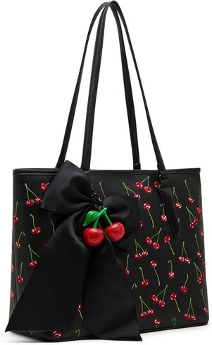 Betsey Johnson Cherry Best Tote ، Black in Saudi Arabia