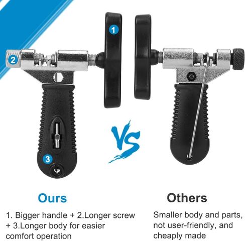 A AKRAF Bike Link Plier + Chain Breaker Splitter Tool + Chain Checker + 3 Pairs Bicycle Missing Links, Bike Link Opener Closer Plier Chain Cutter Connector Wear Indicator Tool (New Version) in Saudi Arabia
