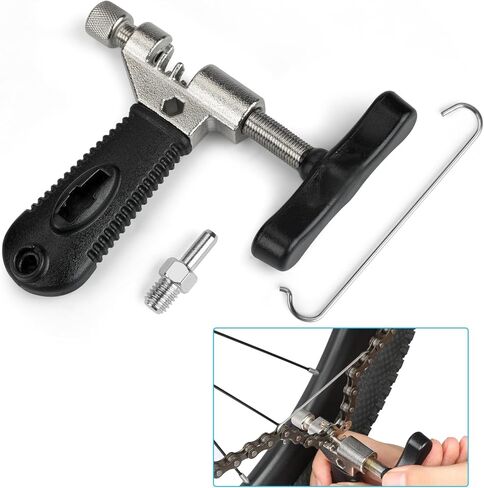 A AKRAF Bike Link Plier + Chain Breaker Splitter Tool + Chain Checker + 3 Pairs Bicycle Missing Links, Bike Link Opener Closer Plier Chain Cutter Connector Wear Indicator Tool (New Version) in Saudi Arabia