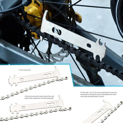 A AKRAF Bike Link Plier + Chain Breaker Splitter Tool + Chain Checker + 3 Pairs Bicycle Missing Links, Bike Link Opener Closer Plier Chain Cutter Connector Wear Indicator Tool (New Version) in Saudi Arabia