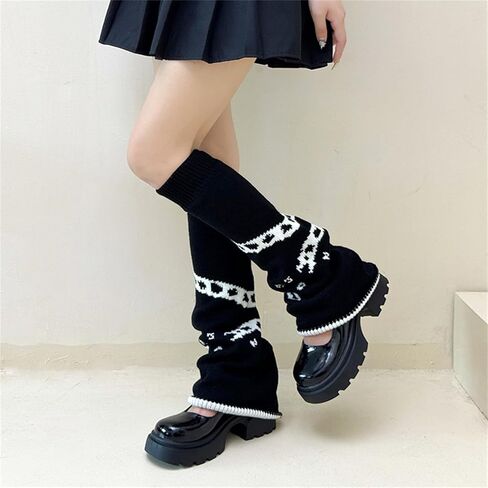 Goth Punk Leg Warmers for Womens Rave Hippie Grunge Cute Knit Winter in Kuwait