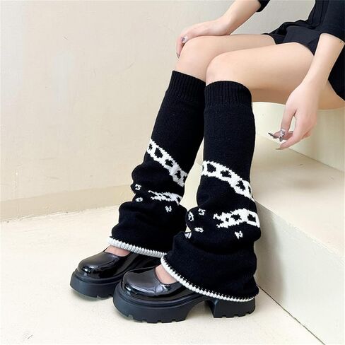 Goth Punk Leg Warmers for Womens Rave Hippie Grunge Cute Knit Winter in Kuwait