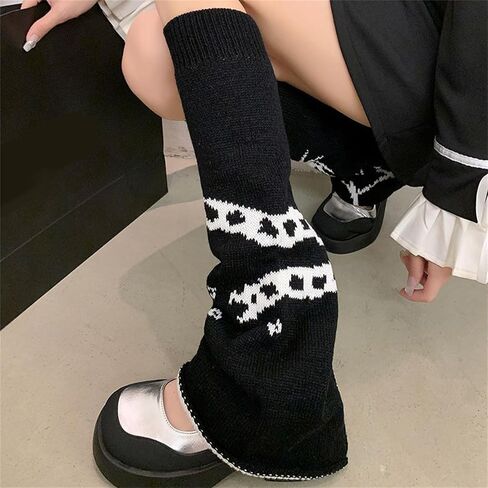 Goth Punk Leg Warmers for Womens Rave Hippie Grunge Cute Knit Winter in Kuwait